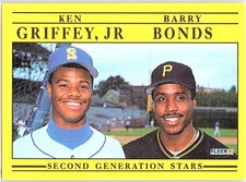 1991 Fleer Ken Griffey Jr, Barry Bonds #710 card
