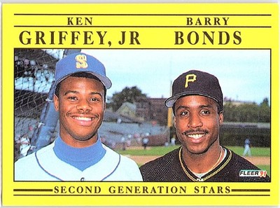 1991 Fleer #710 Second Generation Stars (Ken Griffey, Jr / Barry Bonds)