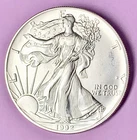 1992 - AMERICAN SILVER EAGLE - CHOICE GEM BRILLIANT UNC - RARE CONDITION!