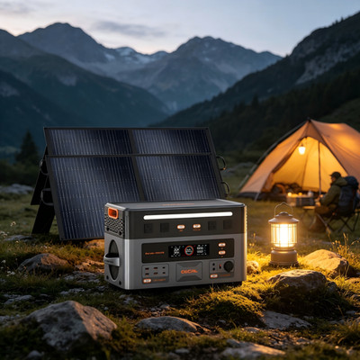 3600W Powerstation with OSCAL PowerMax 3600PE 2x100 W Solar Panel 2016Wh LiFePO4