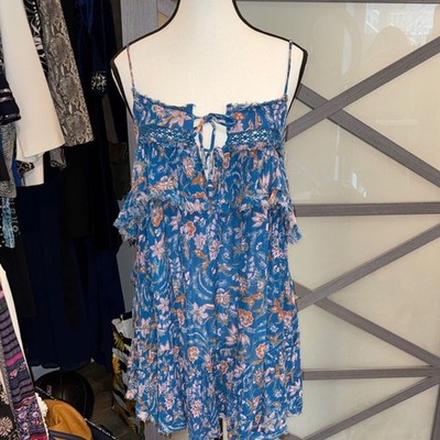 free people blue floral mini dress Free People Raven Printed Mini Dress