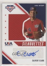 2020 USA Baseball Stars & Stripes Silhouettes Signatures Calvert Clark Auto 01u5