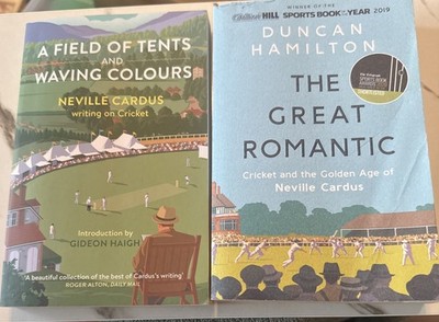 2 Cricket Books Bundle Neville Cardus : The Great Romantic & A Field of Tents 