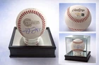 Frank Thomas Signed 2005 World Series Baseball JSA Auto HOF glass display ￼