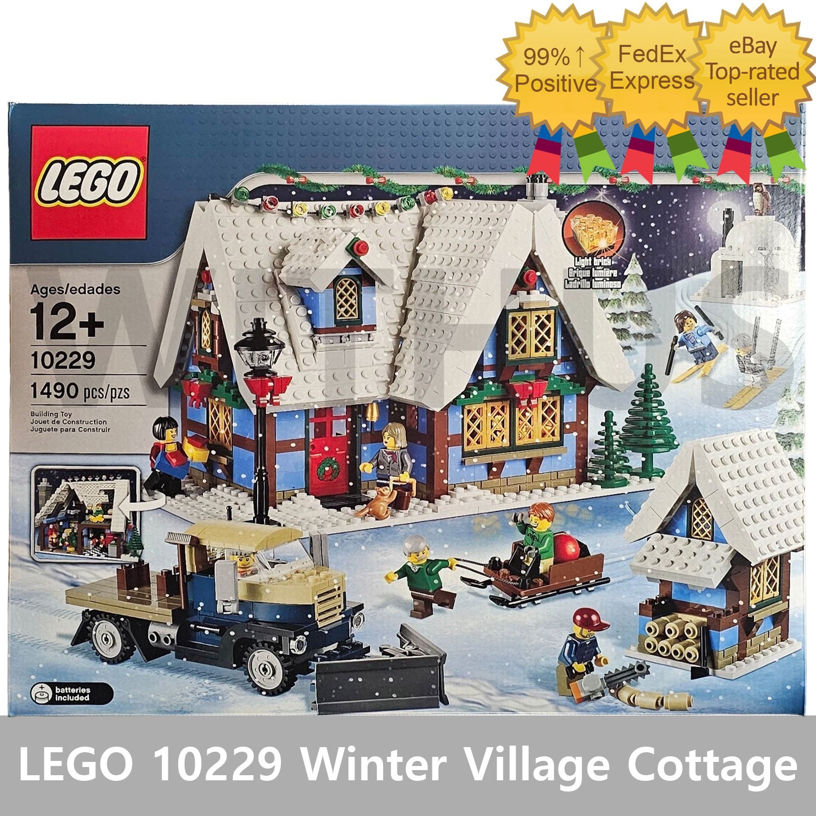 LEGO 10229 Winter Village Cottage 1490pcs/ Brand New Sealed Package=