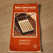Vintage 1970s Texas Instruments TI-30 OWNER'S MANUAL