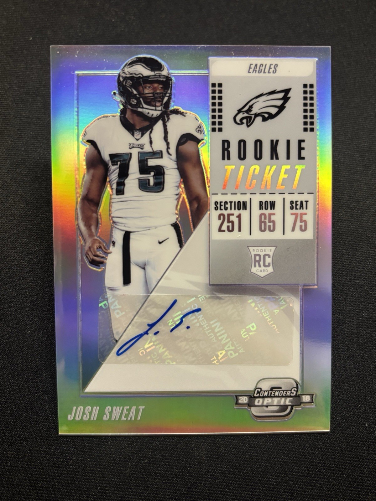 Josh Sweat Panini Contenders Optic #161 Autograph