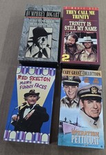 Lot Of 4 VHS: Red Skelton More Funny Faces New: Humphrey Bogart,Clint Eastwood 