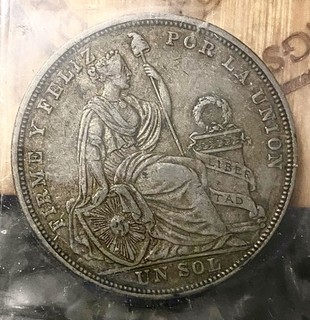 1923 Peru Silver Crown Un Sol. . 500 Fino KM#218.2.