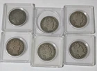 Lot of 6  Barber SILVER Half Dollars 50C: 1905, 1907, 1902, 1915
