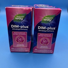 Lot Of 4 Nature's Way DIM Plus Estrogen Metabolism Cellular Support 480 Capsules