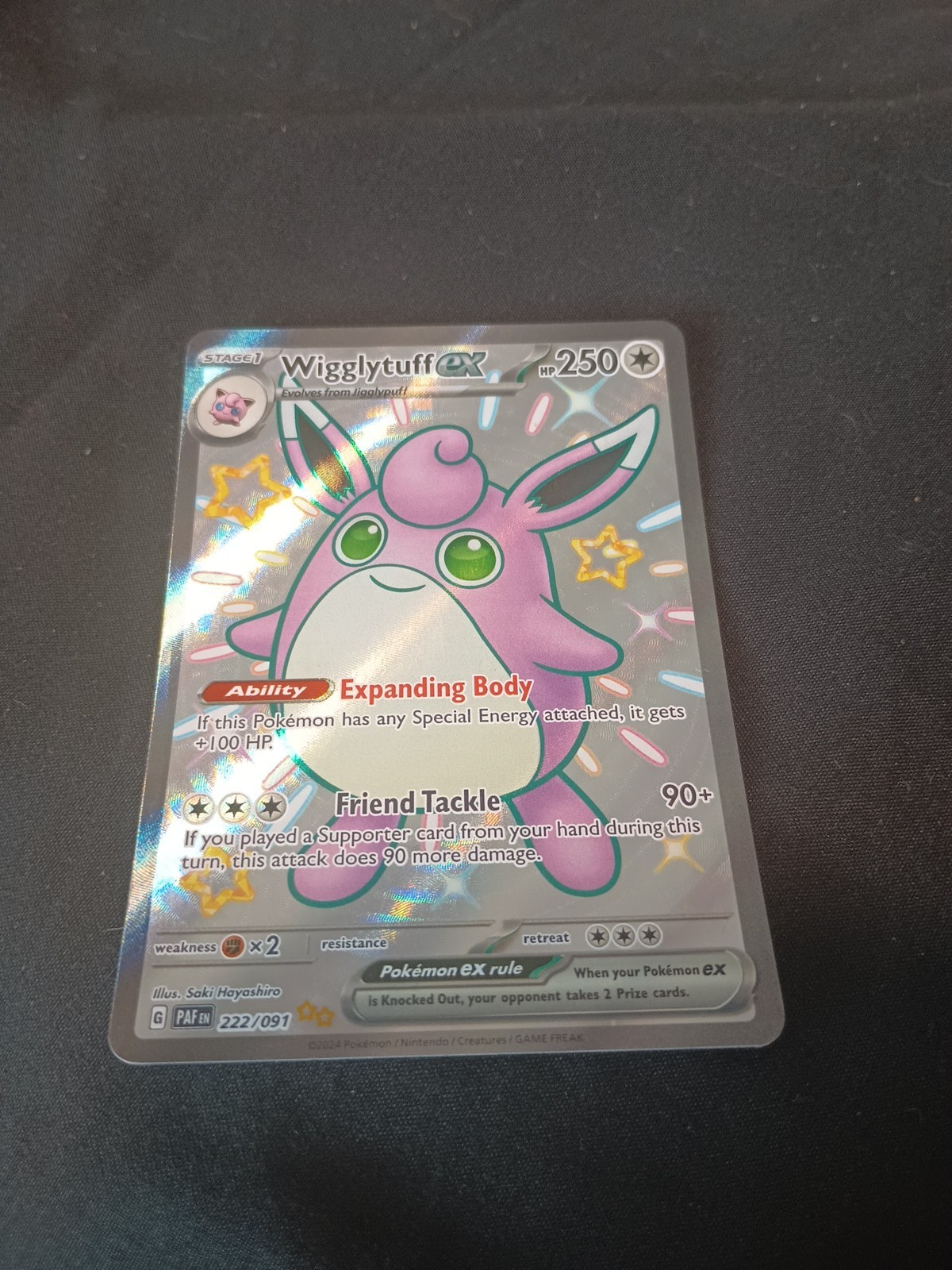 Wigglytuff ex 222/091 SV: Paldean Fates Holo