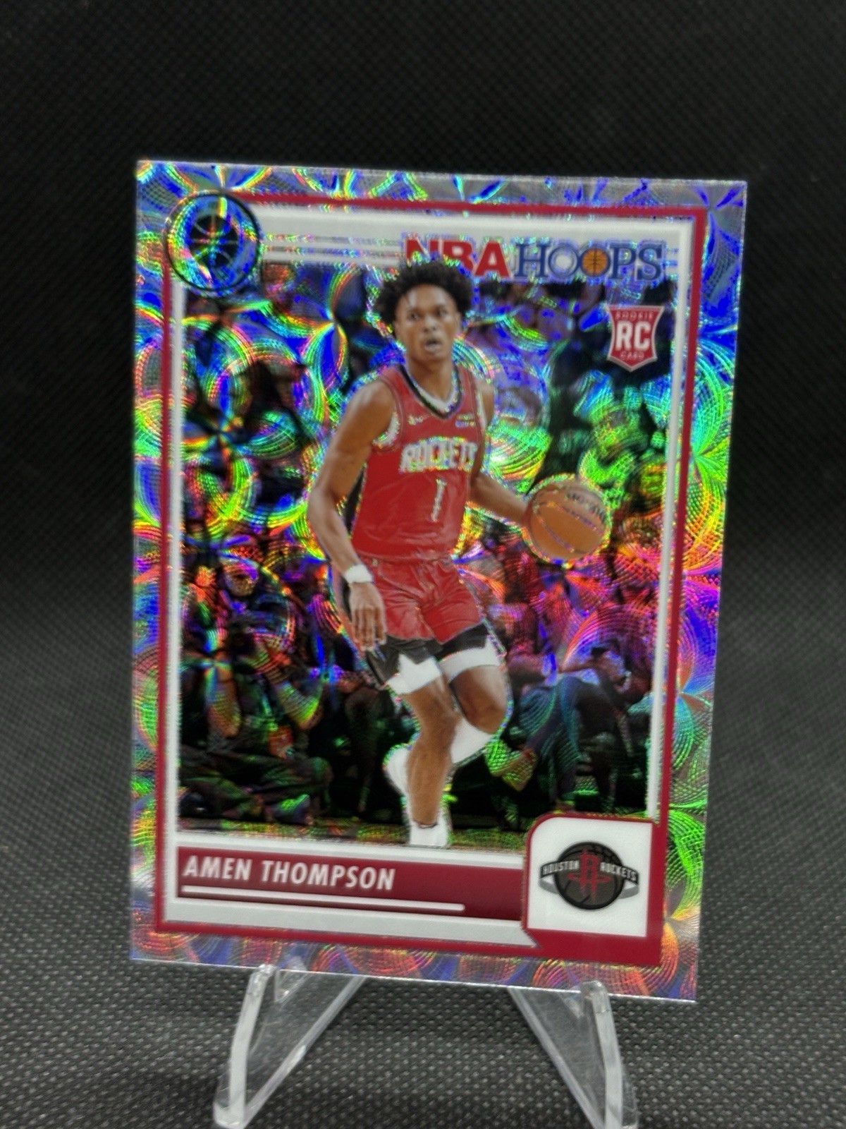 2023-24 Hoops Premium Stock #86 Amen Thompson Premium Rockets