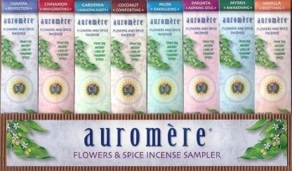 Auromere Ayurvedic Products Flowers & Spice Incense Sample Pack 8 Pieces Incense - Picture 1 of 1