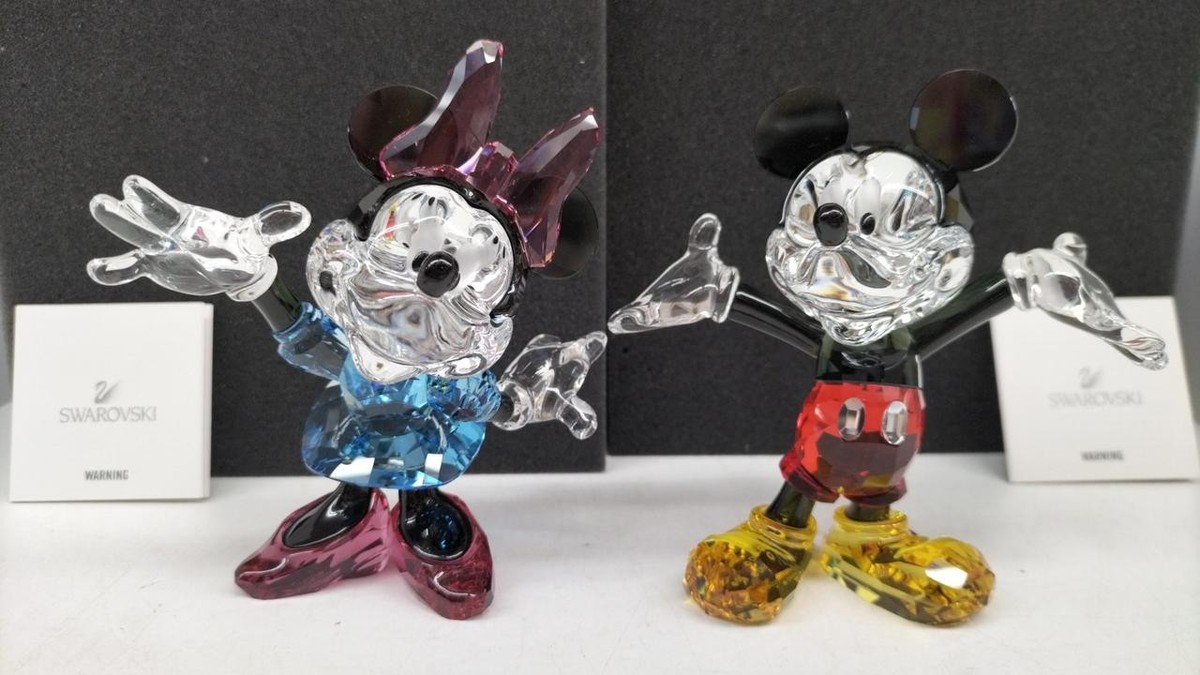 SWAROVSKI Mickey Mouse & Minnie Mouse Set Crystal rare Figure with
