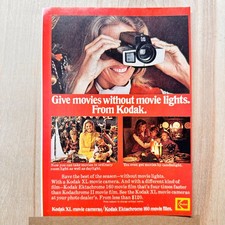 1972 Kodak XL movie cameras Ektachrome Film Vintage Print Ad