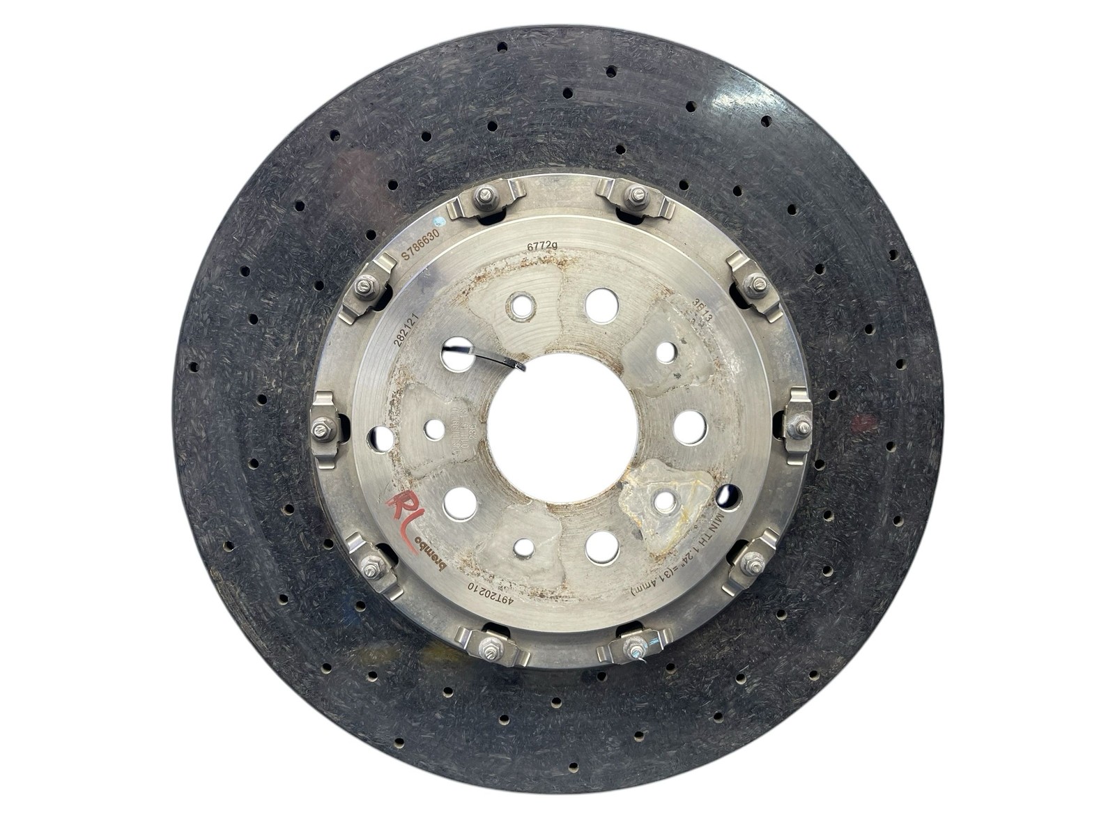 2008-2014 FERRARI CALIFORNIA RWD 4.3L REAR LEFT BREMBO DRILLED BRAKE DISC ROTOR