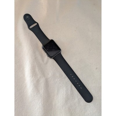 Apple Watch Series 1 42mm Space Gray Aluminum Case Black Sport Band Parts Only