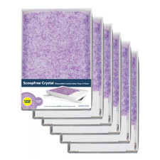 6 Pack, PetSafe ScoopFree Disposable Crystal Litter Tray, Lavender Scented