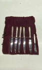 (D) Towle Silver Flutes Pattern Sterling Silver Handled Knives in Cloth Case