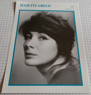 Schauspielerin JULIETTE GRECO | Film-Star-Foto / Sammelbild-Karte #n370