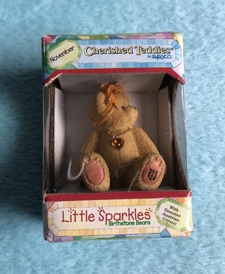 Cherished Teddies Little Sparkles November 1996 Birthstone Bear Enesco