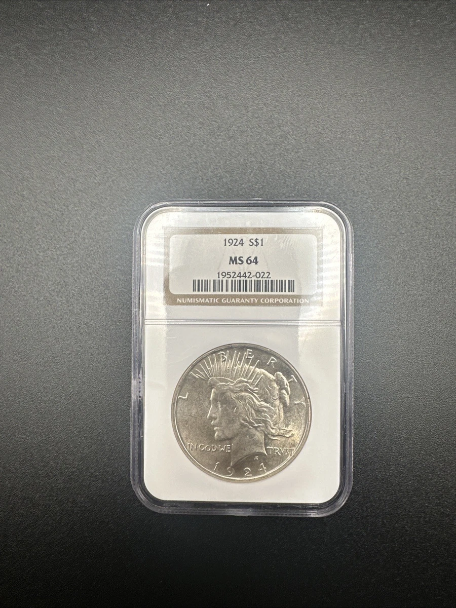Uncirculated Silver 1924 Year Peace Dollars (1921-1935) for sale