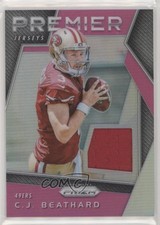 2017 Panini Prizm Prizm Premier Jerseys Pink CJ Beathard #23 xm5