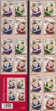 SFSTAMPS US Scott 3883-3886b Holiday Ornaments Booklet Pane of 20 Stamps NH 2004