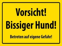 Holzschild 30X40 Cm Vorsicht Bissiger Hund Deko Geschenk Metall Schild