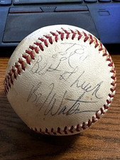 BOB WATSON & MILT MAY SIGNED AUTOGRAPHED BASEBALL!  Astros teammates!