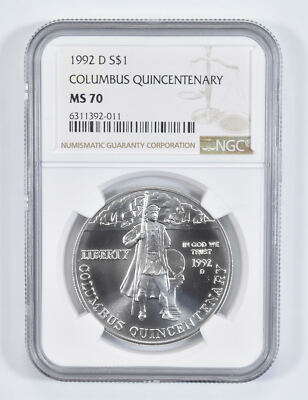 MS70 1992-D Columbus Commemorative Silver Dollar NGC | eBay