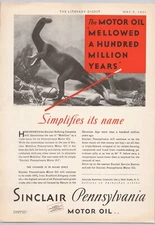 1931 Sinclair Pennsylvania Motor Oil VINTAGE PRINT AD LD31