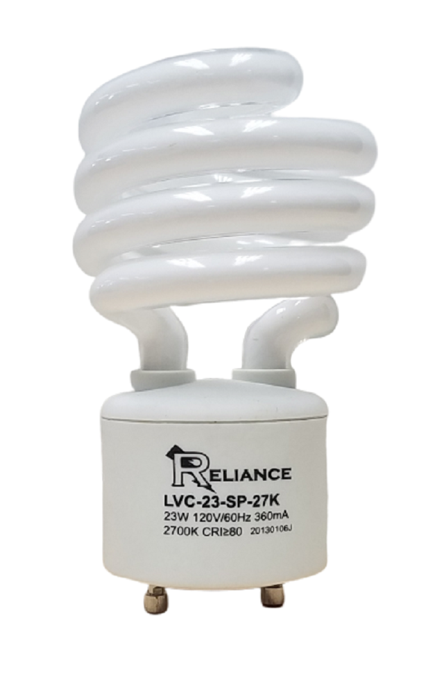 Reliance 23W GU24 CFLスパイラル電球2700K 23W = 100W相当