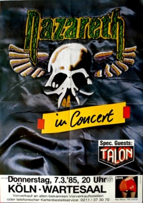 NAZARETH - 1985 - Plakat - In Concert - Talon Tour - Poster - Köln