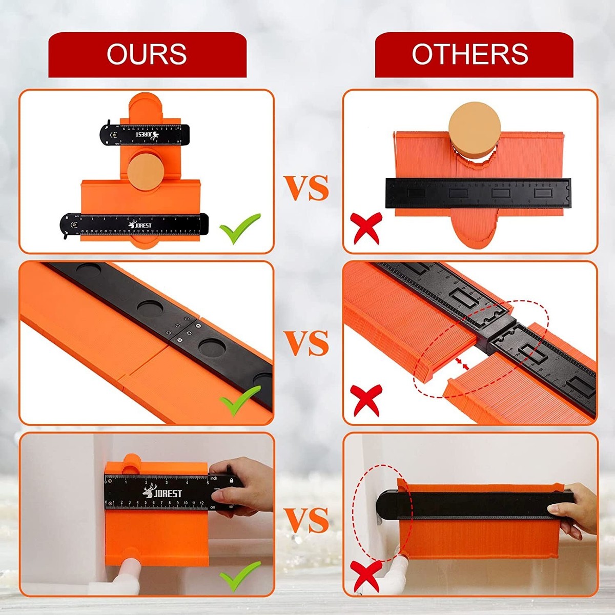 Angle Measuring Gauge JOREST Contour Gauge - The Ultimate Shape Copier ...
