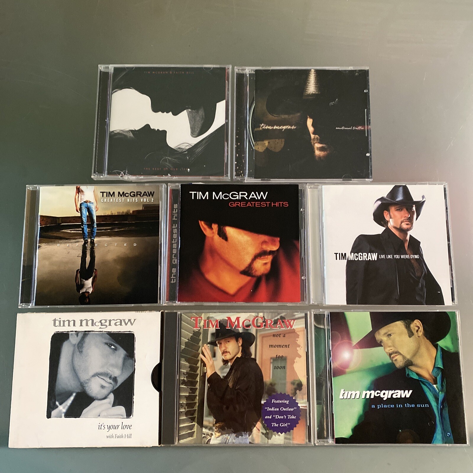 Tim McGraw 8 LOT: NEW Rest of Life, Greatest Hits I & II, Emotional Traffic VG