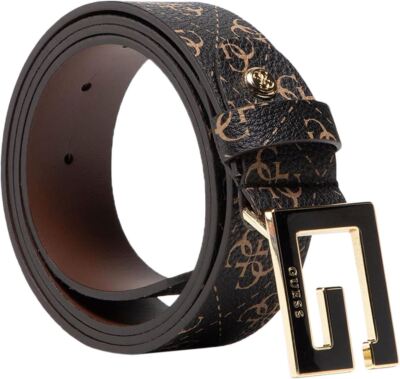 Guess Liberty City 4G Gold Logo Womens Belt In Brown S - L  display picture 3