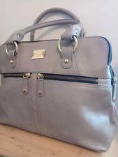Modalu Pippa Shoulder Bag Grey  Leather Grab Bag Quality Bag By Modalu. 