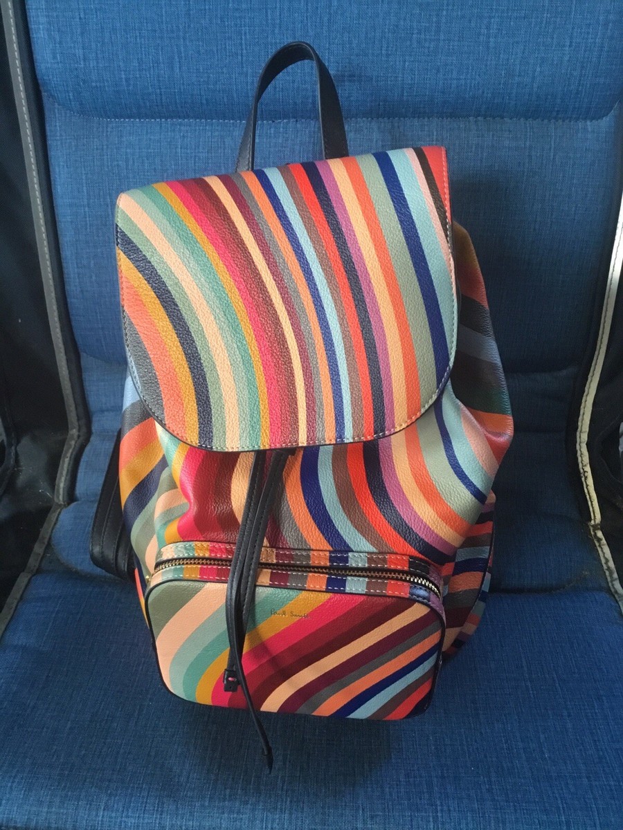 backpack multicolor leather backpack paul smith london leather backpack purse handbag. swirl rucksack with cover
