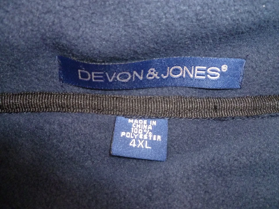 NEW Men's Devon & Jones Sweater Fleece Jacket-4XL, Navy (D780) - Image 2 of 4