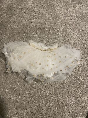 Hobby Lobby Creations of Grace Basic White Polka Dot Tutu One Size 1-2 Years