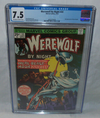 セール！！　アメコミリーフ Werewolf By Night #33 CGC Werewolf By Night #33 CGC 7.5 2nd App MOON KNIGHT MCU HOT! Beauty