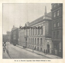 "Kaiser-Wilhelm-Bibliothek in Posen" Poznań/Polen Original Phototypie von 1902