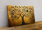 Tree of Life Golden Abstract Canvas Wall Art Picture Print Gustav Klimt Style