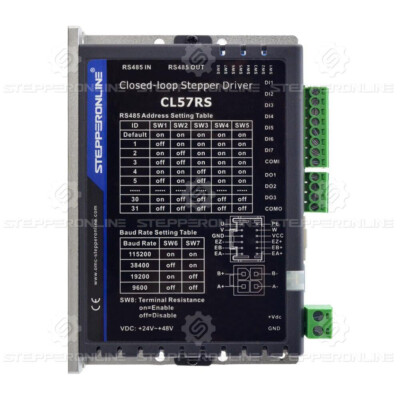 STEPPERONLINE Closed Loop Stepper Motor Driver Modbus RS485 0.5-7A 24-48VDC CNC