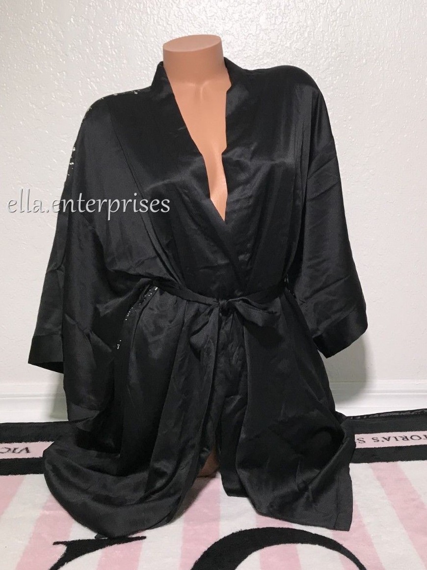 Kimono Victoria's Secret Fashion Show 2018 Noir à Paillettes - Taille XS/S, Neuf Sans Étiquettes