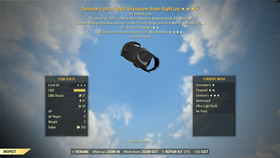 FALLOUT 76 PC CIVIL ENGINEER ARMOR SET OVEREATER'S POWERED SENTINEL'S RANGER'S