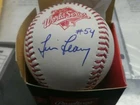 Tim Leary Los Angeles Dodgers Signed 1988 World Series WS Baseball COA