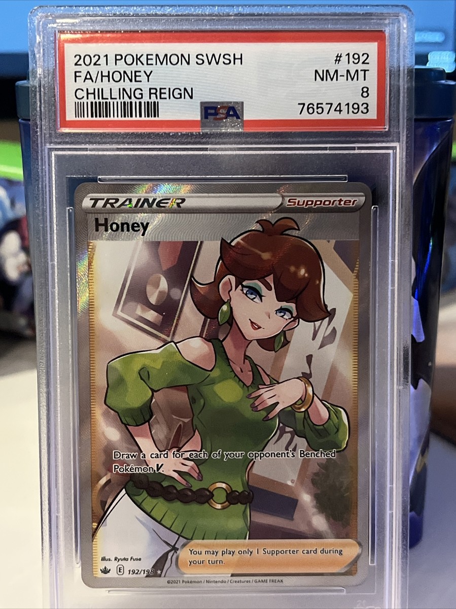 PSA 8 NM Pokemon SWSH Honey 192/198 Chilling Reign | eBay